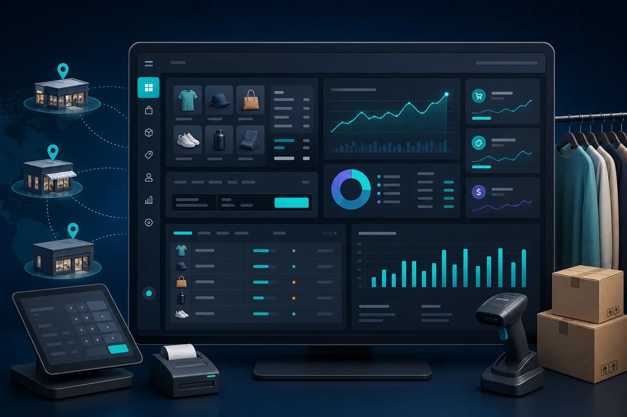 Nexventory platform overview — multi-store dashboard, inventory, POS, and analytics